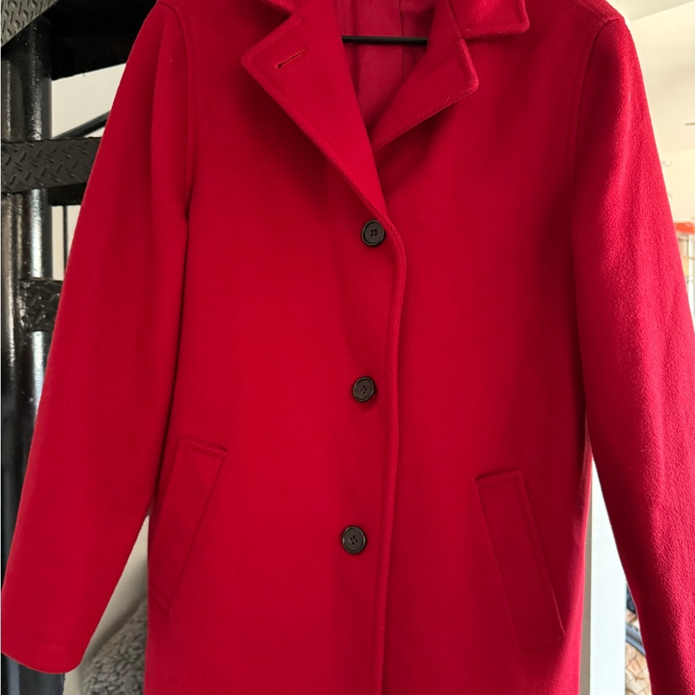 Brooks Brothers Vibrant Red Pea Coat